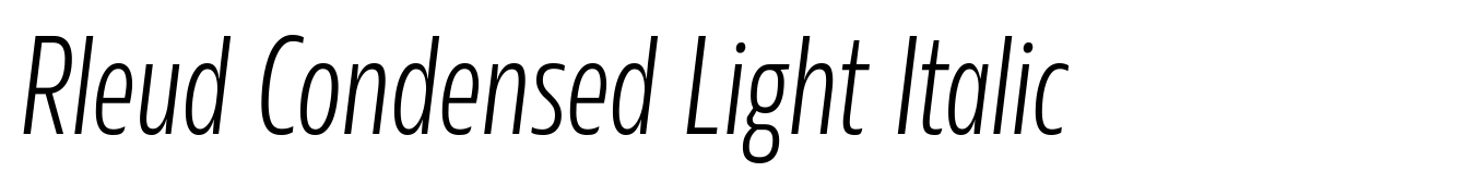Rleud Condensed Light Italic